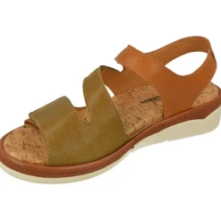 Comfort Class Sandalias|Sandalia De Con Tiras Cruzadas Combinadas, Piso De Poliuretano Y Planta De Descanso Extraible