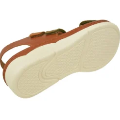 Comfort Class Sandalias|Sandalia De Con Tiras Cruzadas Combinadas, Piso De Poliuretano Y Planta De Descanso Extraible