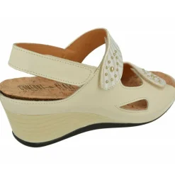 Comfort Class Sandalias|Sandalia De Con Doble Tira De Velcro Ajustable De Piel Estampada Con Cuna Contrastada Y Piso De Descanso