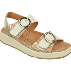 Comfort Class Sandalias|Sandalia De Con Doble Tira De Velcro Con Hebillas. Piel Combinada Con Planta Anatomica Extraible Corcho