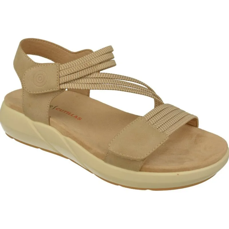 Doctor Cutillas Sandalias|Sandalia De Con Tiras De Tejido Elastico Y Doble Ajuste De Velcro, Planta Anatomica Y Piso De Amortiguacion