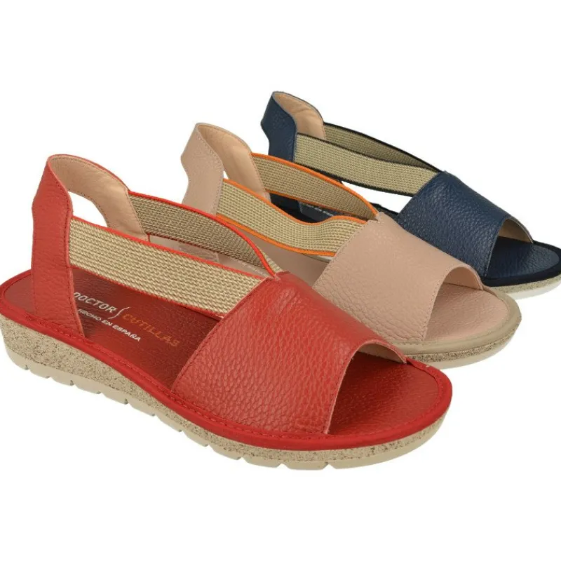 Doctor Cutillas Sandalias|Sandalia De Estilo Menorquina Con Elasticos Laterales Y Piso Pluma Microporoso