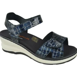 Doctor Cutillas Sandalias|Sandalia De En Piel Charol Grabada Con Doble Tira De Velcro Ajustable Y Con Plantilla Anatomica Movible.