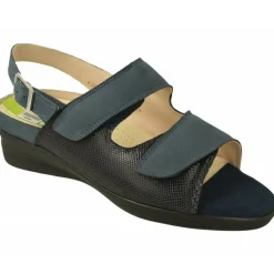 Drucker Calzapedic Sandalias|Sandalia De Drucker Con Doble Velcro En Pala Con Horma De Ancho 14 Y Piso Y Planta De Descanso Movible