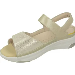 G Comfort Sandalias|Sandalia De Con Doble Tira De Velcro Ajustable En Piel Metal Especial Plantillas Con Piso Aligerado