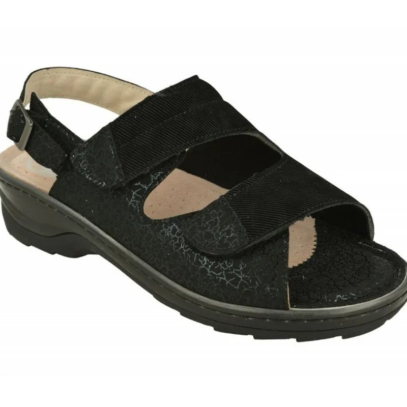 G Comfort Sandalias|Sandalia De De Doble Tira De Velcro Con Licra Elastica Adaptable, Planta De Descanso Extraible Y Piso De Caucho