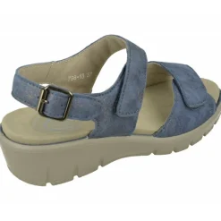 G Comfort Sandalias|Sandalia De En Piel Metalizada, Planta Anatomica Movible Y Doble Ajuste De Tiras De Velcro Con Piso Poliuretano