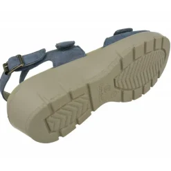 G Comfort Sandalias|Sandalia De En Piel Metalizada, Planta Anatomica Movible Y Doble Ajuste De Tiras De Velcro Con Piso Poliuretano