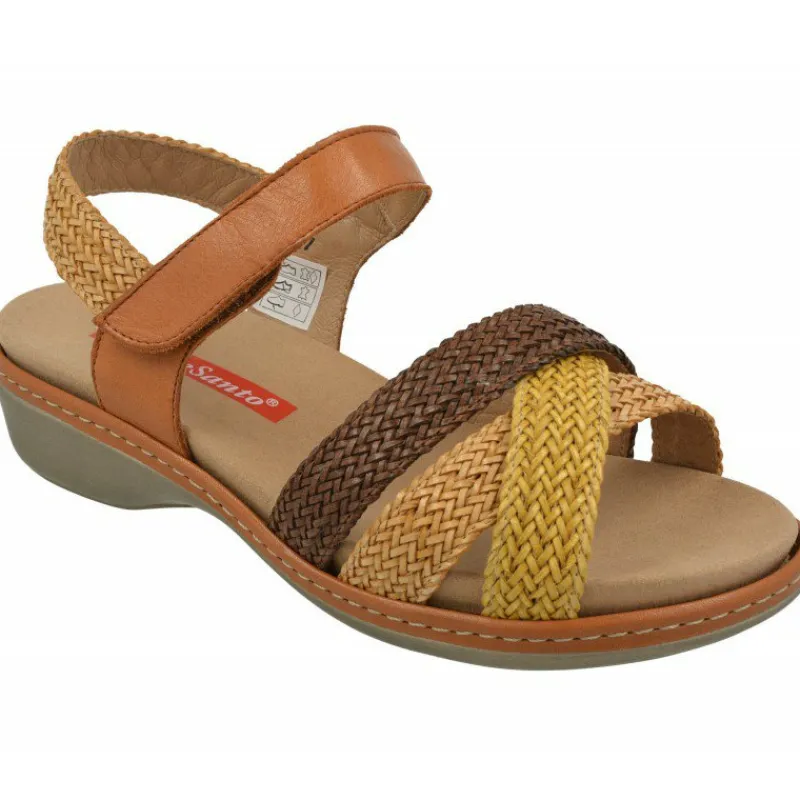 PieSanto Sandalias|Sandalia De Con Pala Trenzada Y Planta Anatomica Movible Con Suela De Amortiguacion