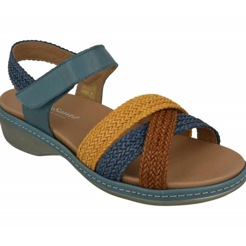 PieSanto Sandalias|Sandalia De Con Pala Trenzada Y Planta Anatomica Movible Con Suela De Amortiguacion