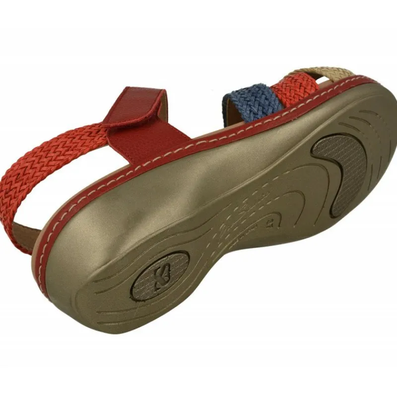 PieSanto Sandalias|Sandalia De Con Pala Trenzada Y Planta Anatomica Movible Con Suela De Amortiguacion