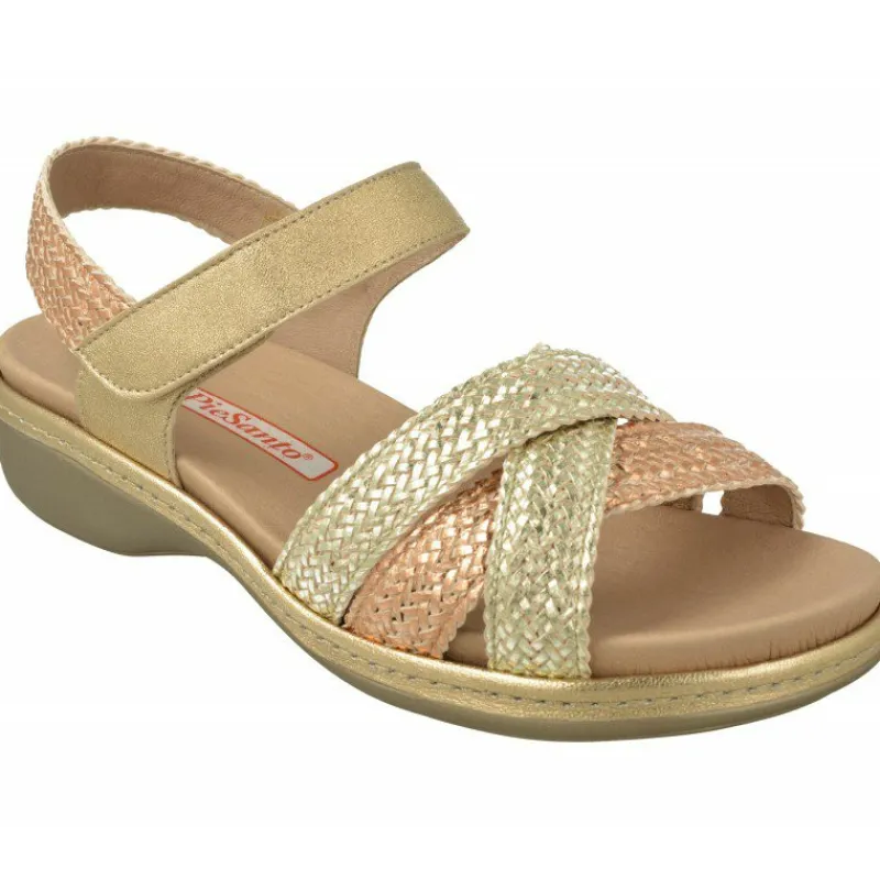 PieSanto Sandalias|Sandalia De Con Pala Trenzada Y Planta Anatomica Movible Con Suela De Amortiguacion