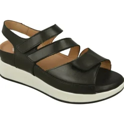 PieSanto Sandalias|Sandalia De Con Tiras De Velcro Cruzadas Ajustables Especial Para Plantillas Con Petaca Y Cubeta Y Plata Extraible Con