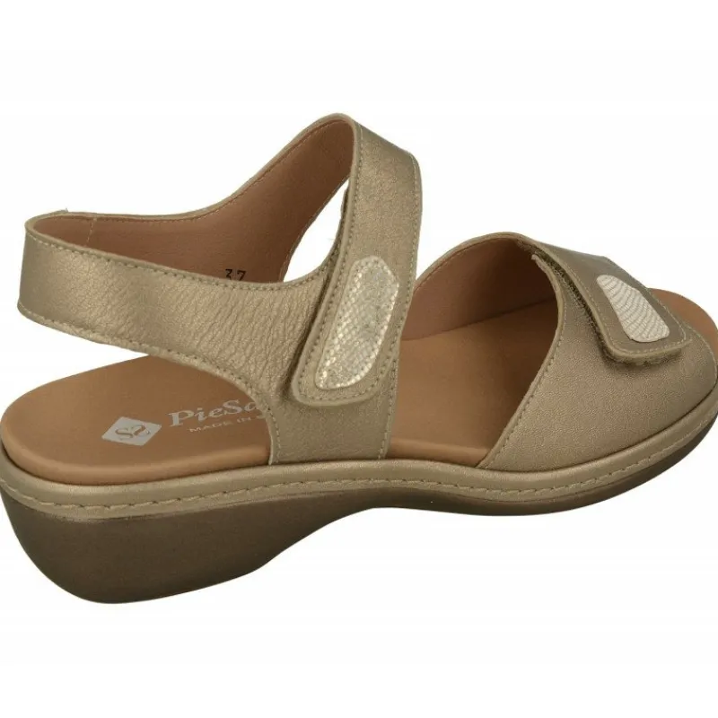 PieSanto Sandalias|Sandalia De Con Doble Tira De Velcro Y Piso De Poliuretano, Planta De Descanso Extraible Y Horma De Calce Muy Ancho