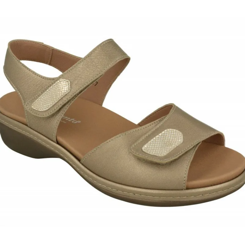 PieSanto Sandalias|Sandalia De Con Doble Tira De Velcro Y Piso De Poliuretano, Planta De Descanso Extraible Y Horma De Calce Muy Ancho