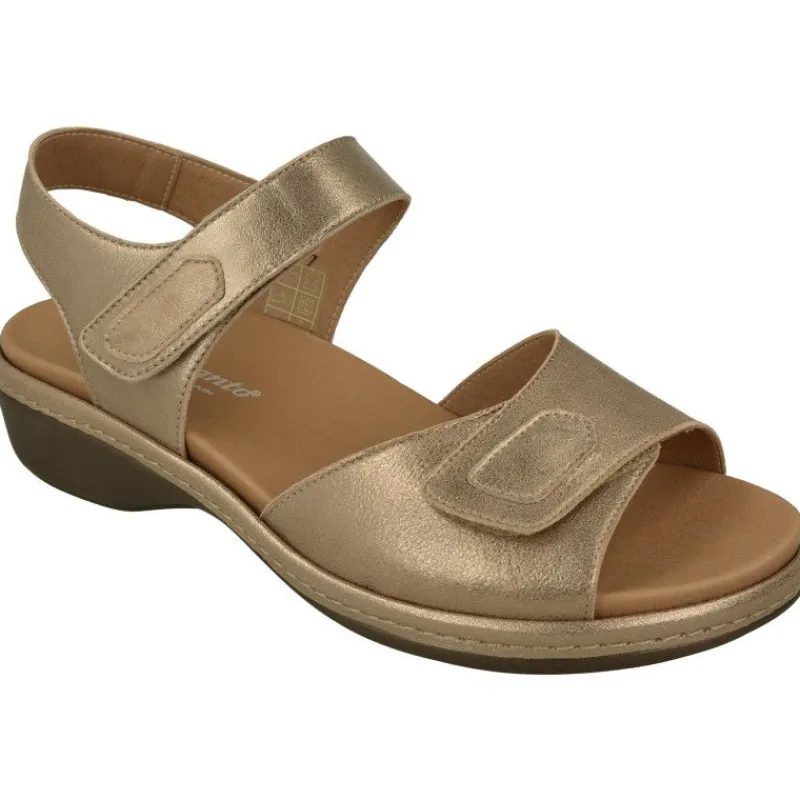PieSanto Sandalias|Sandalia De Con Doble Tira De Velcro Y Piso De Poliuretano, Planta De Descanso Extraible Y Horma De Calce Muy Ancho