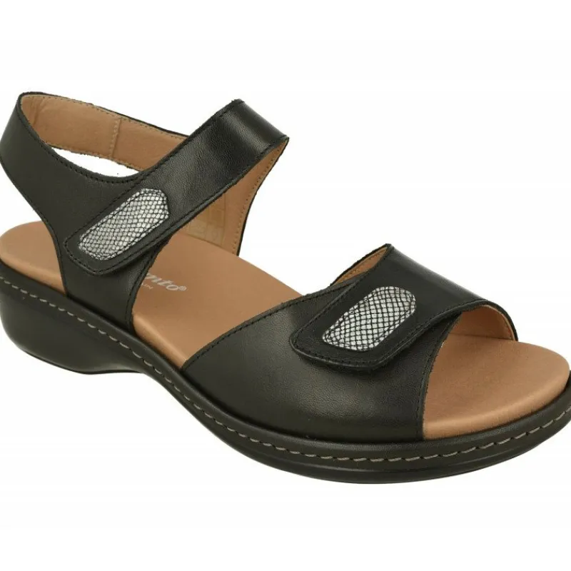 PieSanto Sandalias|Sandalia De Con Doble Tira De Velcro Y Piso De Poliuretano, Planta De Descanso Extraible Y Horma De Calce Muy Ancho