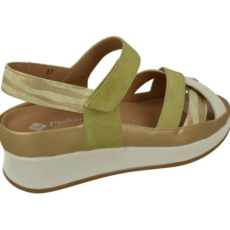 PieSanto Sandalias|Sandalia De De Tiras Cruzadas Especial Plantillas Con Petaca Y Cubeta Planta Anatomica Extraible Y Piso De Amortiguacio