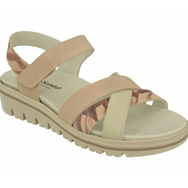 PieSanto Sandalias|Sandalia De De Tiras Cruzadas Con Planta Anatomica Extraible Y Cuna De Caucho De Gran Absorcion De Impacto