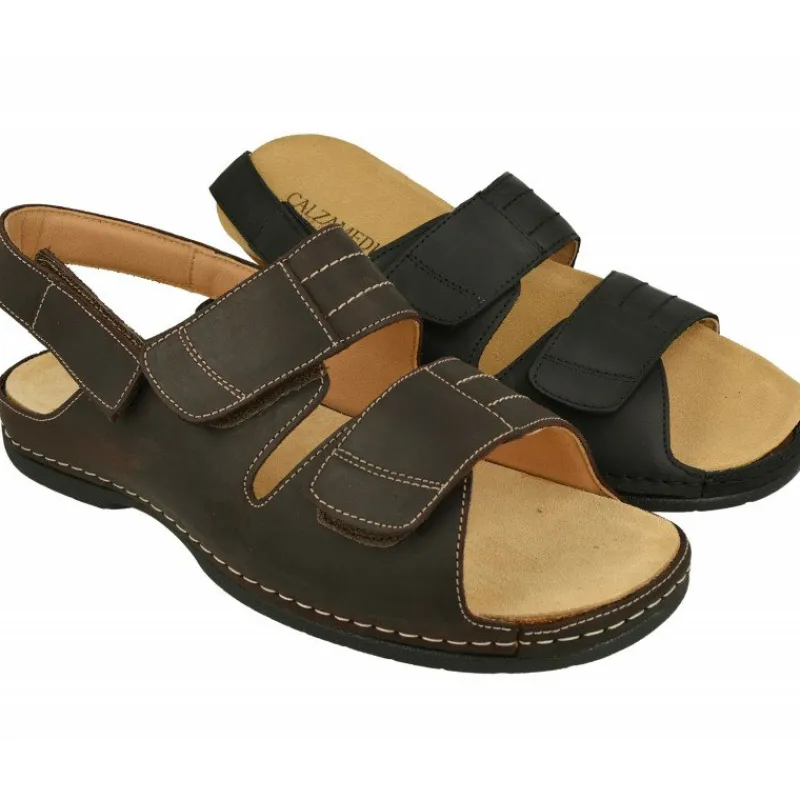 Calzamedi Sandalias|Sandalia De Triple Ajuste Por Velcros Con Planta Anatomica Movible Para Plantillas De