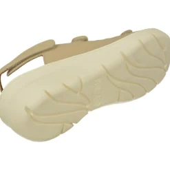 Comfort Class Sandalias|Sandalia De Triple Velcro De Con Piso Aligerado Combinada En Charol Y Grabado Con Planta De Descanso