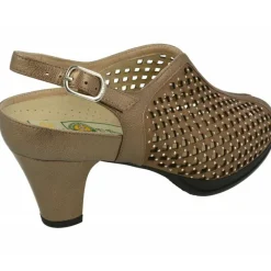 Drucker Calzapedic Sandalias|Sandalia De Vestir Drucker Con Pala Picada Combinada Con Tachas Metal Y Suela De Descanso Con Planta Movible