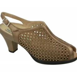 Drucker Calzapedic Sandalias|Sandalia De Vestir Drucker Con Pala Picada Combinada Con Tachas Metal Y Suela De Descanso Con Planta Movible