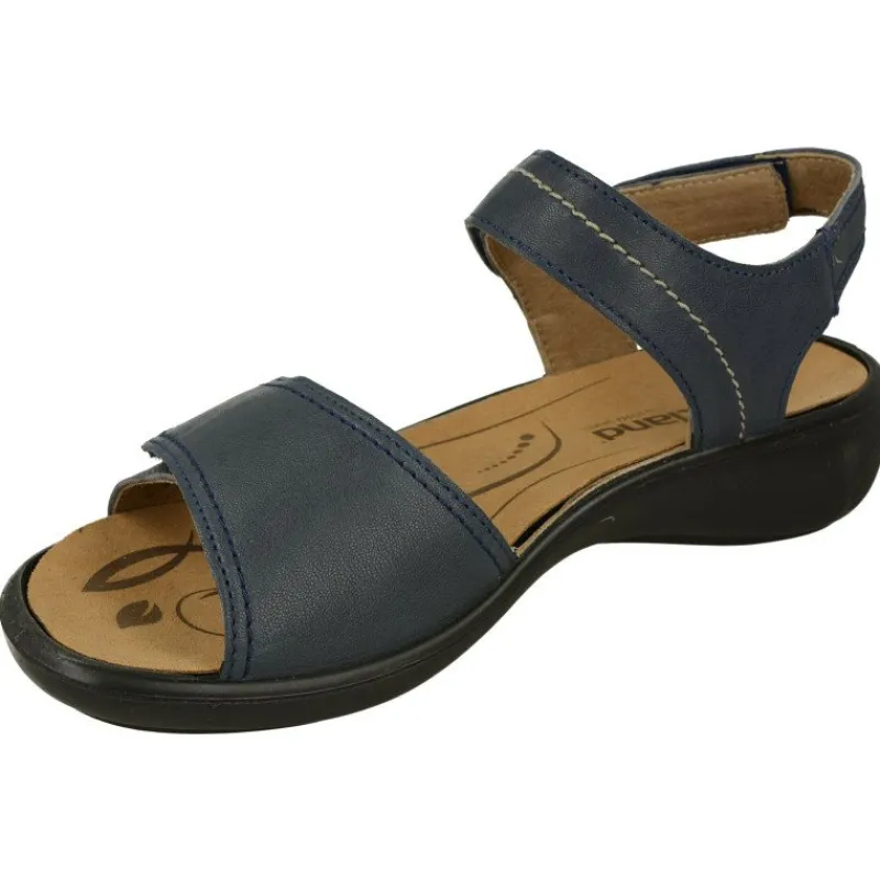 WESTLAND BY JOSEF SEIBEL antes ROMIKA Sandalias|Sandalia De Wesland Con Doble Tira Ajustable De Velcro En Piel Vacuna Con Planta De Descanso Extraible Y Piso De Poliuretano