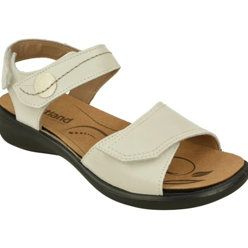 WESTLAND BY JOSEF SEIBEL antes ROMIKA Sandalias|Sandalia De Wesland Con Doble Tira Ajustable De Velcro En Piel Vacuna Con Planta De Descanso Extraible Y Piso De Poliuretano