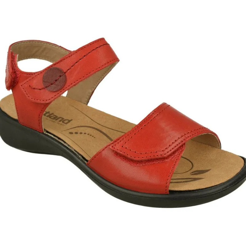 WESTLAND BY JOSEF SEIBEL antes ROMIKA Sandalias|Sandalia De Wesland Con Doble Tira Ajustable De Velcro En Piel Vacuna Con Planta De Descanso Extraible Y Piso De Poliuretano