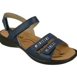 WESTLAND BY JOSEF SEIBEL antes ROMIKA Sandalias|Sandalia De Westland Antes Romika En Piel Estampada Con Triple Ajuste De Velcro, Planta De Descanso Extraible Y Piso De Caucho