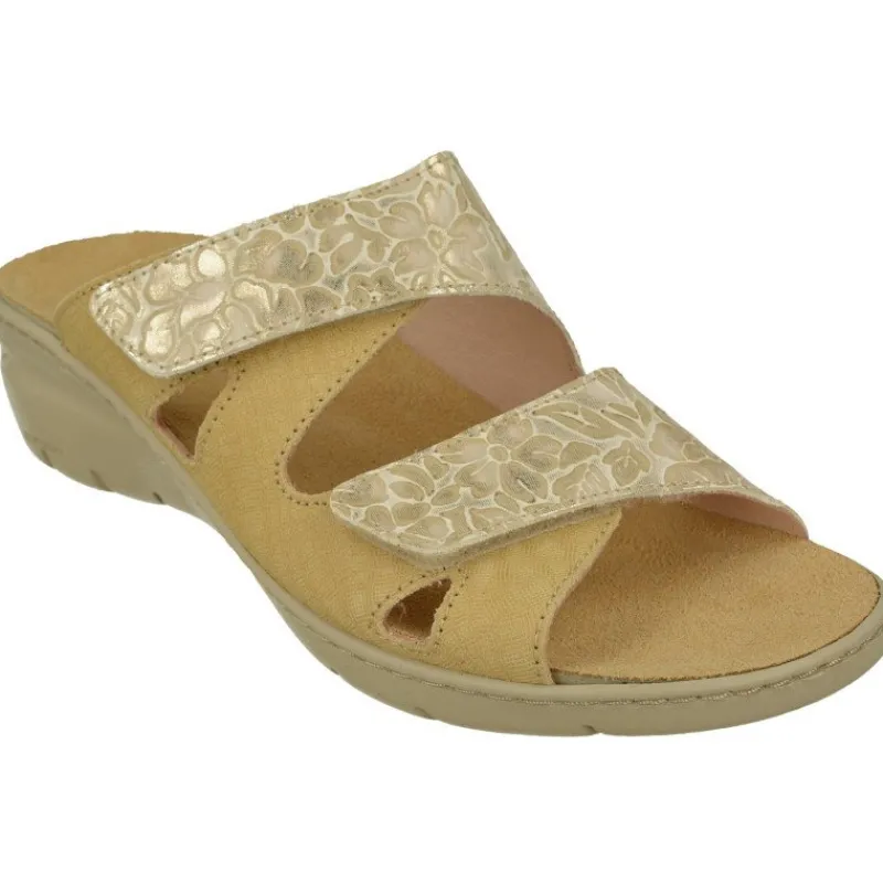 Comfort Class Sandalias|Sandalia Zueco De Combinado Piel Lisa Y Grabada Con Planta De Descanso Y Suela Aligerada