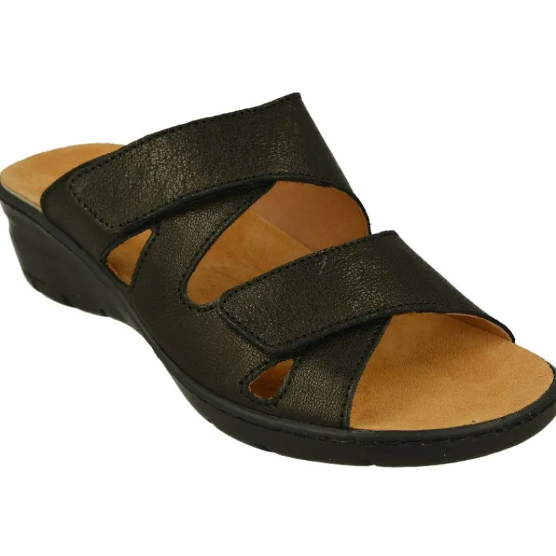 Comfort Class Sandalias|Sandalia Zueco De Combinado Piel Lisa Y Grabada Con Planta De Descanso Y Suela Aligerada