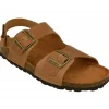 AUTENTI Zapatillas De Calle|Sandalnia De Anatomica Con Doble Hebilla Ajustable Y Planta Anatomica Y Piso Microporoso Aligerado Cuero