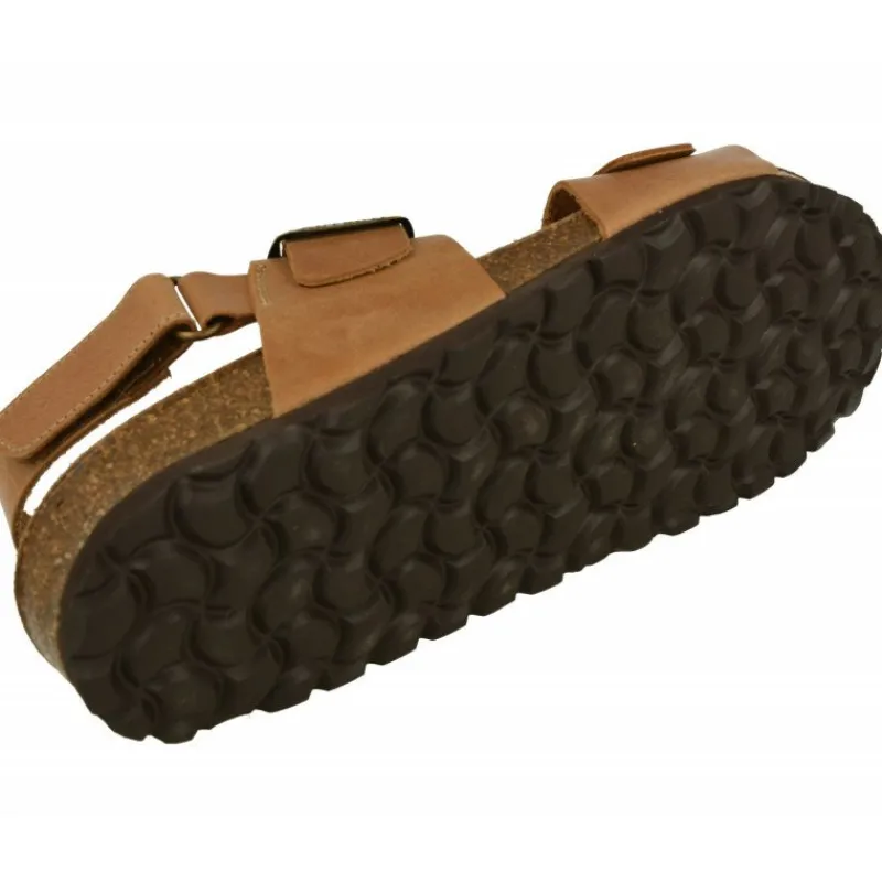 AUTENTI Zapatillas De Calle|Sandalnia De Anatomica Con Doble Hebilla Ajustable Y Planta Anatomica Y Piso Microporoso Aligerado Cuero