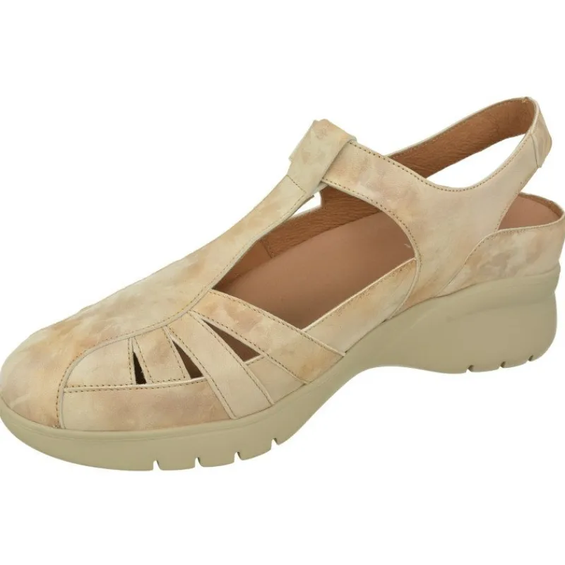 PieSanto Tallas Pequenas|Talon Abierta De Con Tira De Velcro Empeine Y Pala Picada Con Piso De Amortiguacion Ligero Y Planta Extraible Beige