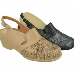 Calzamedi Zapatos Para Pies Delicados|Talon Abierto De Con Puntera Cerrada De Licra Con Piso De Cuna Poliurtano Y Planta Extraible De Horma Muy Ancha