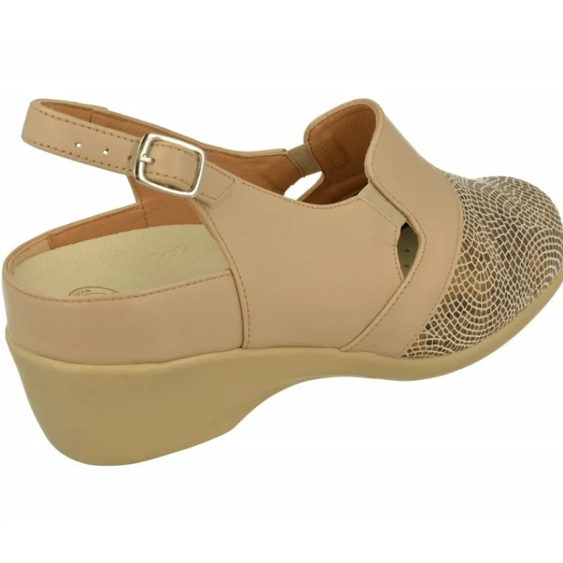 Calzamedi Zapatos Para Pies Delicados|Talon Abierto De Con Puntera Cerrada De Licra Con Piso De Cuna Poliurtano Y Planta Extraible De Horma Muy Ancha