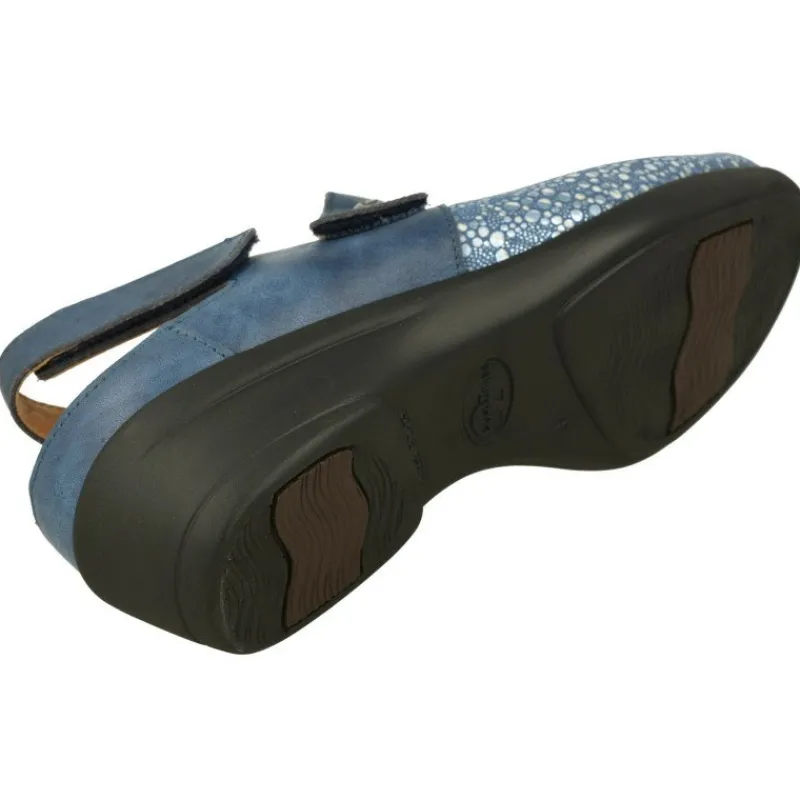 Calzamedi Zapatos Ancho Especial|Talon Abierto De Escotado Con Tira Velcro Y Pala De Licra Estampada. Calce Para Plantillas Y Piso De Amortiguacion