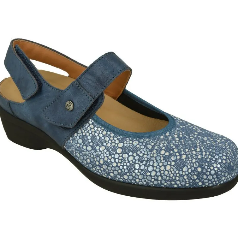 Calzamedi Zapatos Ancho Especial|Talon Abierto De Escotado Con Tira Velcro Y Pala De Licra Estampada. Calce Para Plantillas Y Piso De Amortiguacion