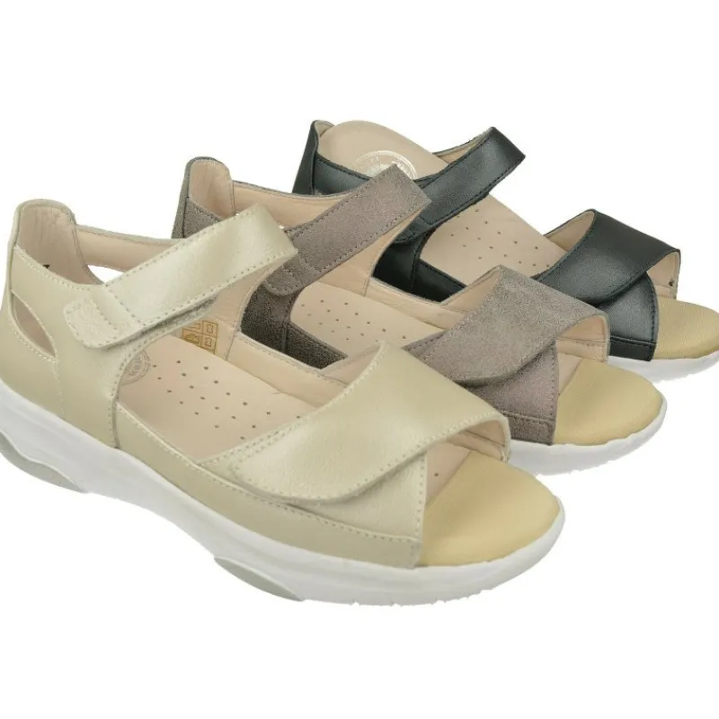 G Comfort Zapatos Ancho Especial|Talon Cerrado De Con Pujntera Abierta Y Doble Tira De Velcro Ajustable En Horma Extra Ancha Con Planta Extraible