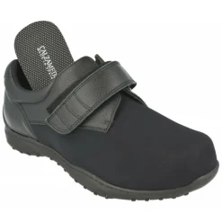 Calzamedi Velcros|Velcro De Con Pala De Lycra Elastica, Especial Pie Diabetico. Negro