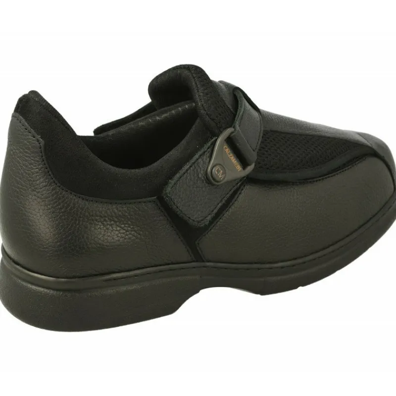 Calzamedi Velcros|Velcro De En Horma De Ancho 15 Con Apertura Total Especial Pies Sensibles Y Deformados Con Piso De Descanso Negro
