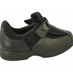 Calzamedi Velcros|Velcro De En Horma De Ancho 15 Con Apertura Total Especial Pies Sensibles Y Deformados Con Piso De Descanso Negro