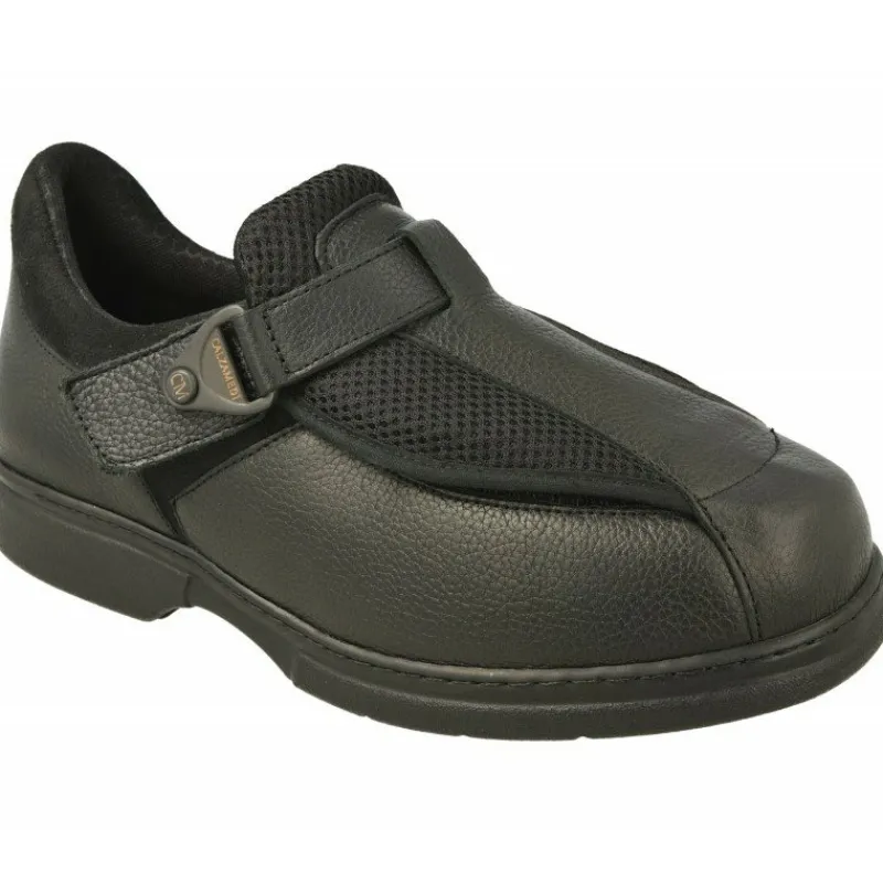 Calzamedi Velcros|Velcro De En Horma De Ancho 15 Con Apertura Total Especial Pies Sensibles Y Deformados Con Piso De Descanso Negro