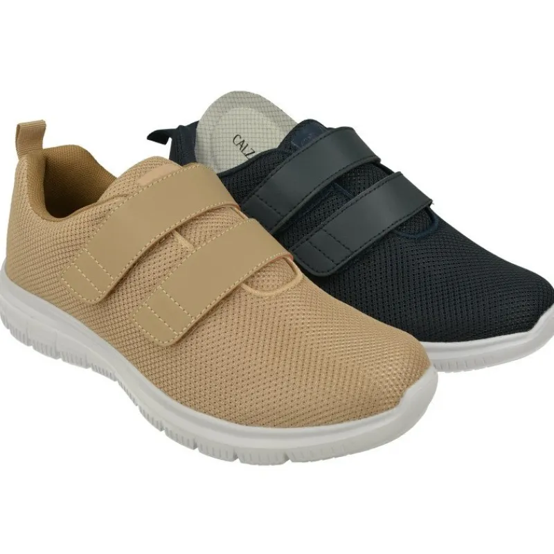 Calzamedi Deportivos|Velcro De En Tejido Rejilla Elastico Con Doble Tira Ajustable, Planta Extraible Y Piso Aligerado