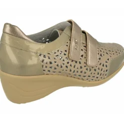 Drucker Calzapedic Velcros|Velcro De Drucker En Piel Combinada Con Charol Picada, Planta De Descanso Extraible Y Piso De Cuna De Poliuretano