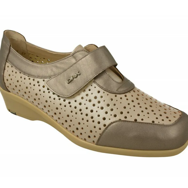 Drucker Calzapedic Velcros|Velcro De Drucker Picado Combinado Piel Tonos Con Planta De Descanso Movilble Y Piso De Poliuretano Aligerado