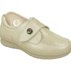 G Comfort Velcros|Velcro De De Pala Grabada Con Horma De Ancho 14 Especial Plantillas Con Piso De Amortiguacion Beige