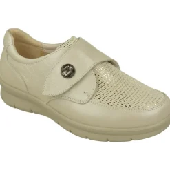 G Comfort Velcros|Velcro De De Pala Grabada Con Horma De Ancho 14 Especial Plantillas Con Piso De Amortiguacion Beige